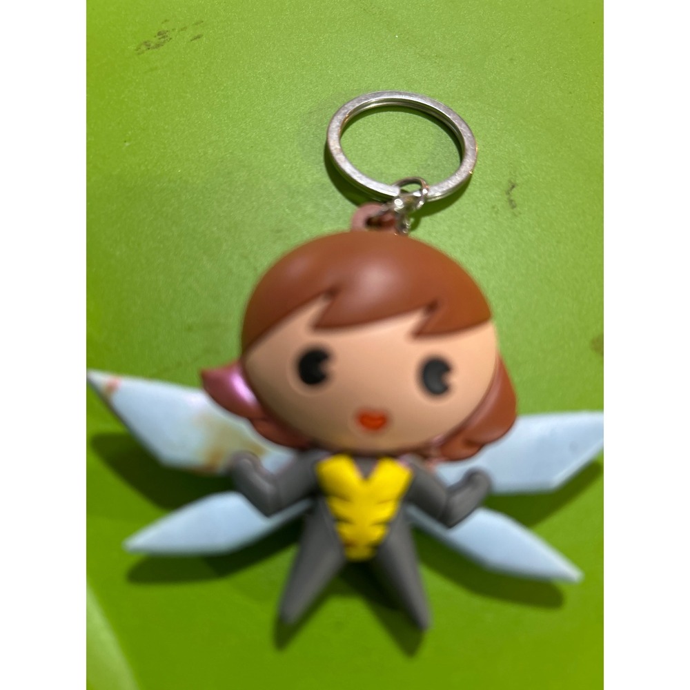 Marvel Wasp Keychain Chibi Rubber Figure Grey Yellow Suit Avenger Janet Van Dyne